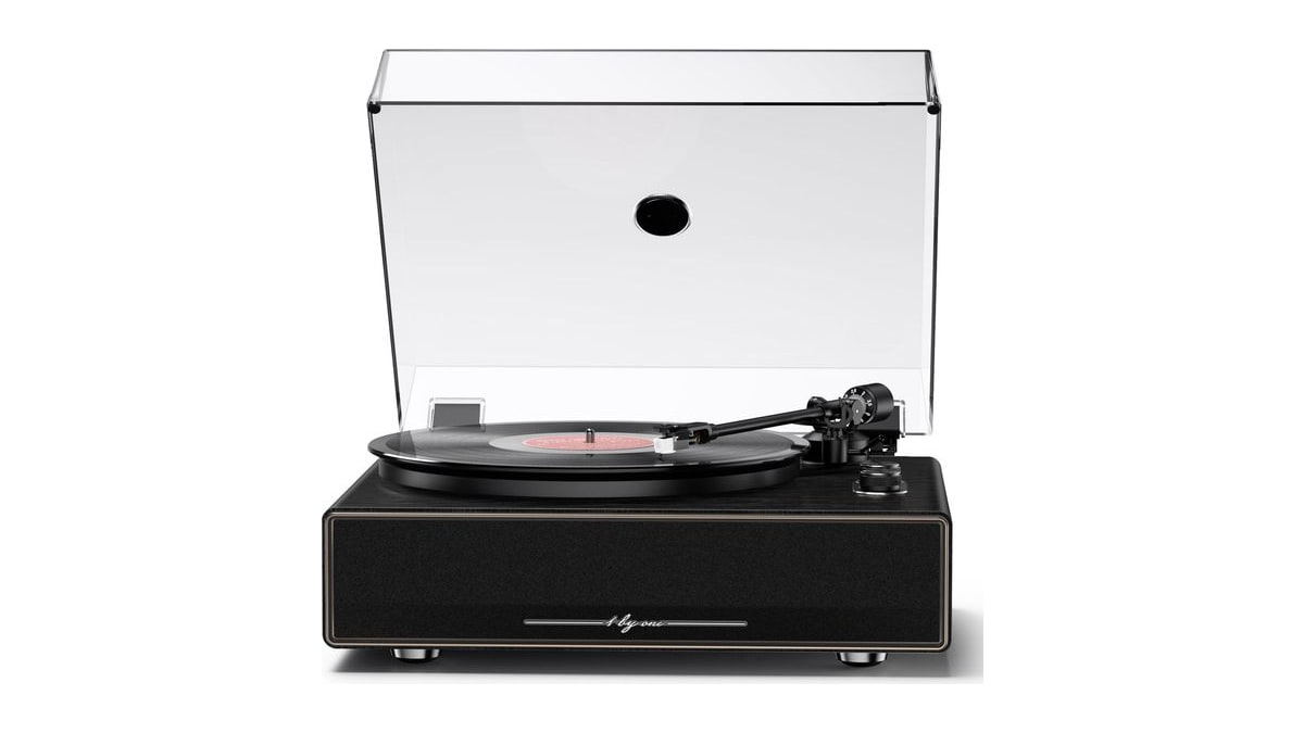 1 BY ONE High Fidelity All-in-One Record Player, Vinyl Turntable