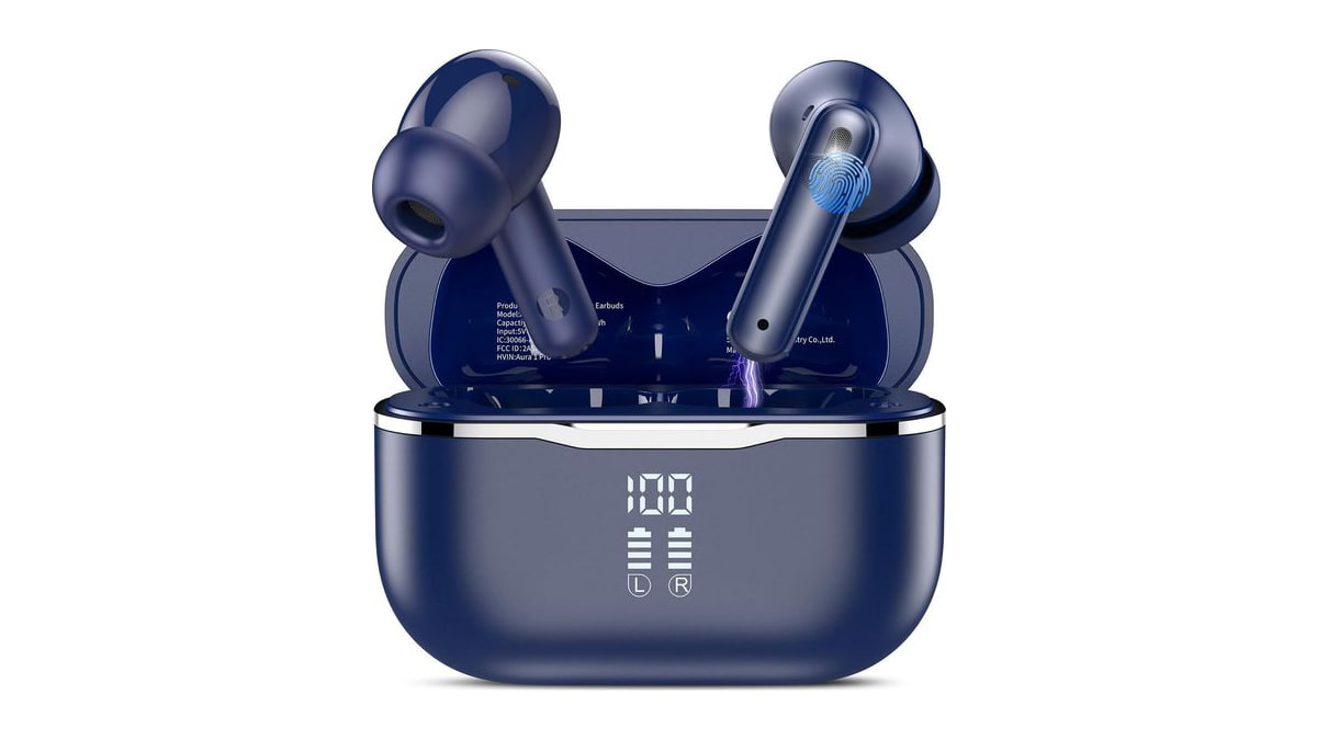 Active Noise Cancelling Ear Buds Wireless Earbuds HiFi Sound 60H Playtime