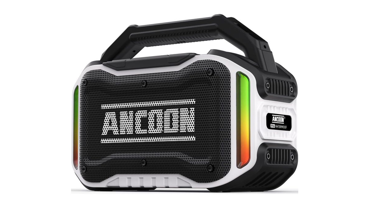 ANCOON Speakers Bluetooth Wireless: 80W(Peak) Loud Speaker with Bass, 20H Playtime, IPX6 Waterproof, Large Jobsite Speakers for Work, Outdoor, Worksho