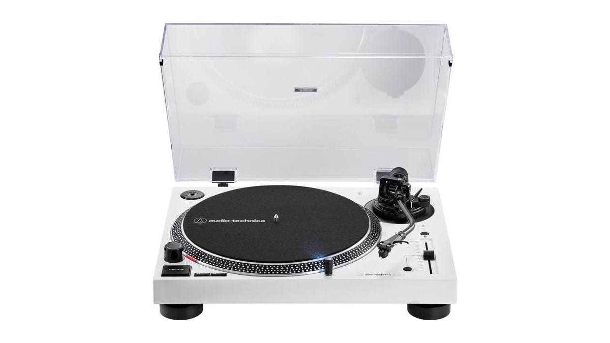 Audio-Technica AT-LP120XBT-USB-WH Wireless Direct-Drive Turntable (Analog, Wireless & USB), Fully Manual, 3 Speed, Convert Vinyl to Digital, Built-in