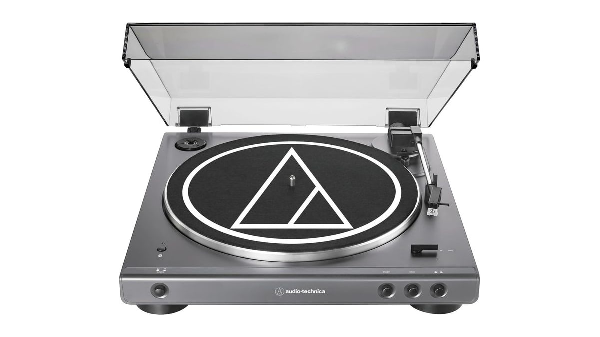 Audio-Technica AT-LPGO-BT Fully Automatic Wireless Belt-Drive Turntable (Gun-Metal/Black)