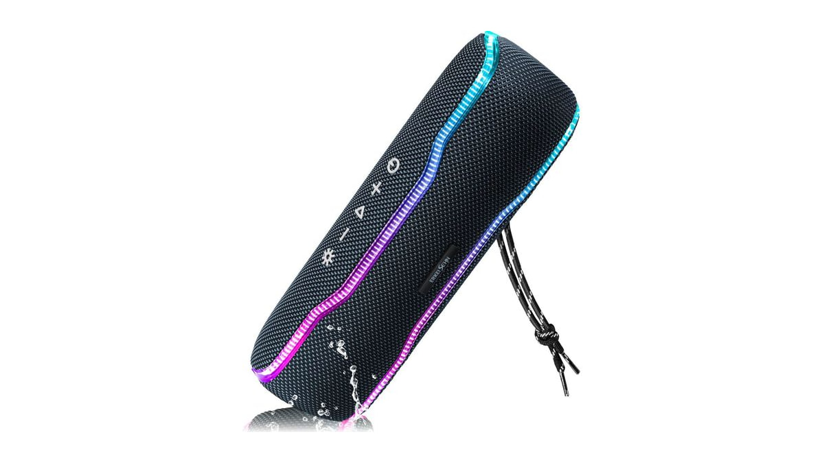 Bluetooth Speaker, IPX7 Waterproof, 50W Peak/25W RMS, Matte Black