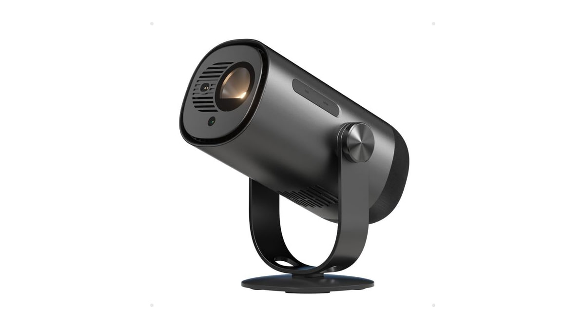 Dangbei Freedo Portable Projector 1080P, Google TV with Licensed Netflix, 450 ISO Lumens HDR10, 2.5H Battery, 180-inch Display, Dolby Audio, DLP Mini