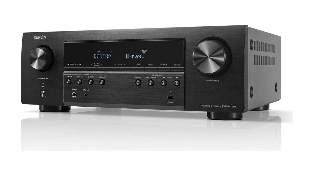 Denon AVR-S570BT 5.2 Channel AV Receiver - 8K Ultra HD Audio & Video