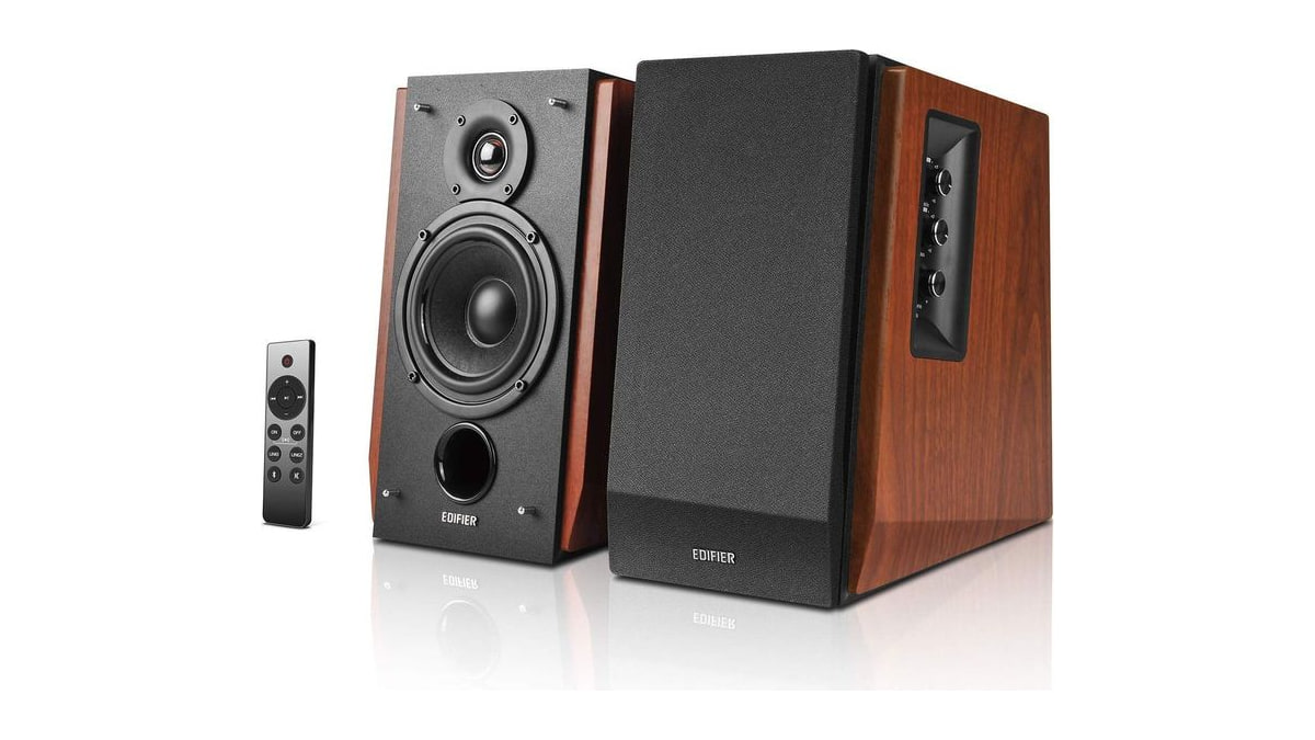 Edifier R1700BTs Active Bluetooth Bookshelf Speakers - 2.0 Wireless Near Field Studio Monitor Speaker - 66w RMS with Subwoofer Line Out