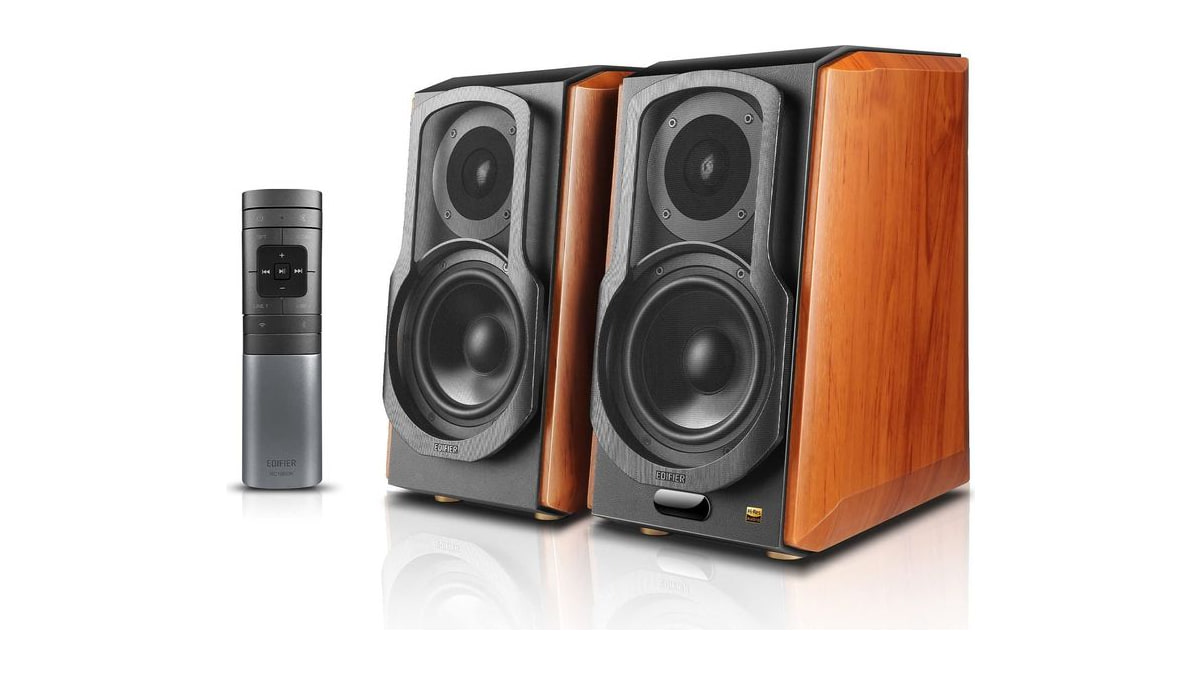 Edifier S1000W WiFi Audiophile Active Bookshelf 2.0 Speakers, 120W RMS Wireless HiFi Bluetooth Sound System Works with Alexa, Optical/RCA x 2 Coaxial,