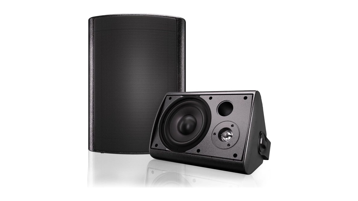 Herdio 6.5 Inches Outdoor Bluetooth Speakers Waterproof with Powerful Bass,Wall Mount Speakers Wired Weather Resistant for Patio Home Deck Porch Backy