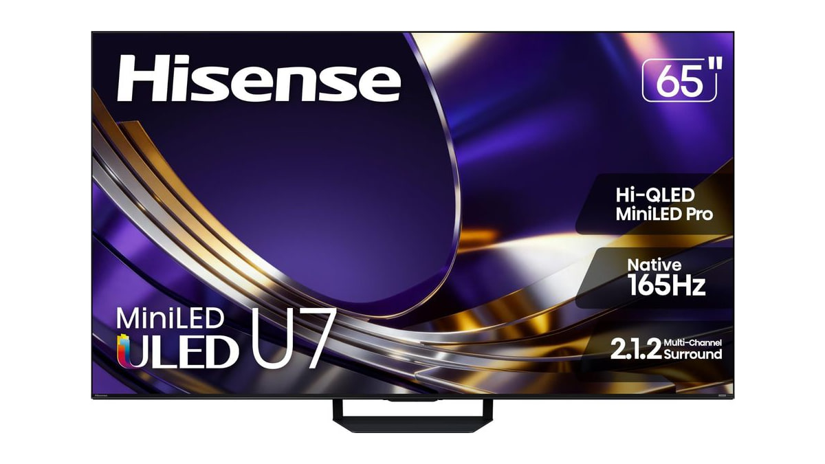 Hisense 65" U7 Mini-LED ULED 4K UHD Best Premium Gaming Smart Google TV (65U7SG, 2026 NEW) - Hi-QLED, Native 165Hz, VRR 330, HDR10+, Dolby Vision IQ ·