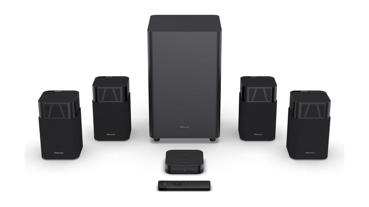 Hisense HT Saturn 4.1.2ch Soundbar with Wireless Subwoofer, Dolby Atmos, DTS:X, Bluetooth 5.3, EzPlay, 4K HDMI Pass Through, Roku TV Ready, HDMI/AUX/A
