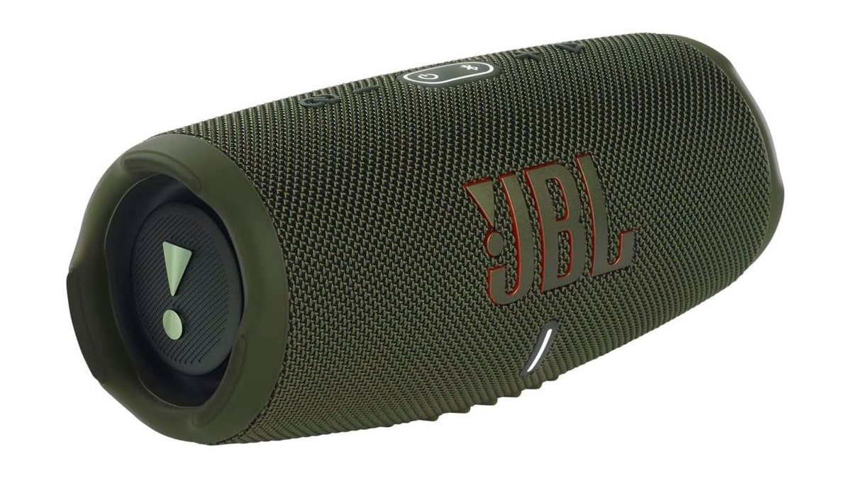 JBL CHARGE 5 - Portable Waterproof (IP67) Bluetooth Speaker with Powerbank USB Charge out, 20 hours playtime, JBL Partyboost (Green)