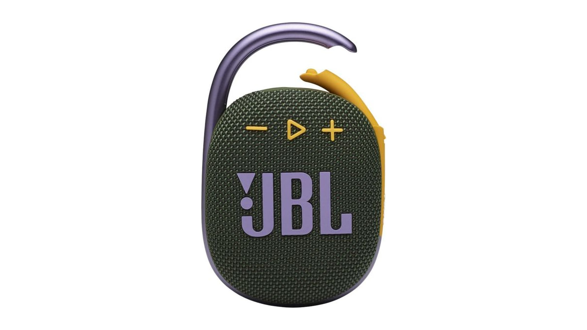 JBL Clip 4, Green - Portable Bluetooth 5.1 Speaker - Up to 10 Hours of Play - Waterproof & Dust Resistant - Includes Noise & Echo-Canceling Speakerpho