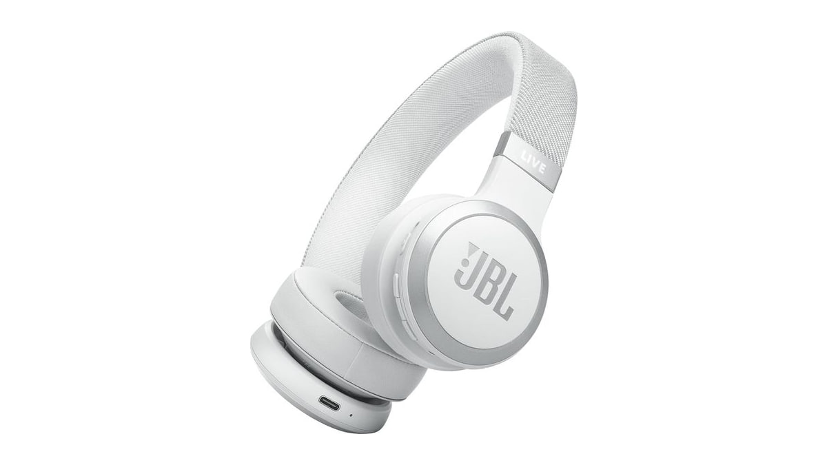 JBL Live 670NC Wireless On-Ear Headphones, Adaptive NC - White