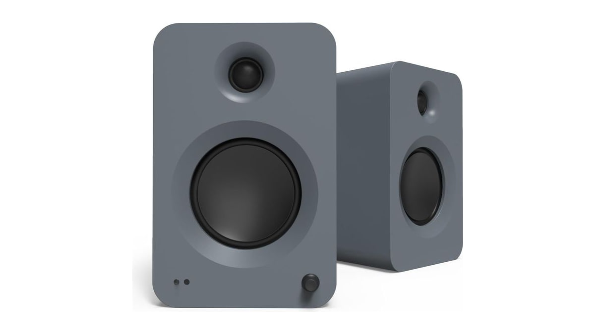 Kanto REN 200W Powered Speaker System with HDMI ARC Input for TV & Home Theater | USB-C and Bluetooth 5.3 | High/Low Pass Filter | Pair | Matte Grey