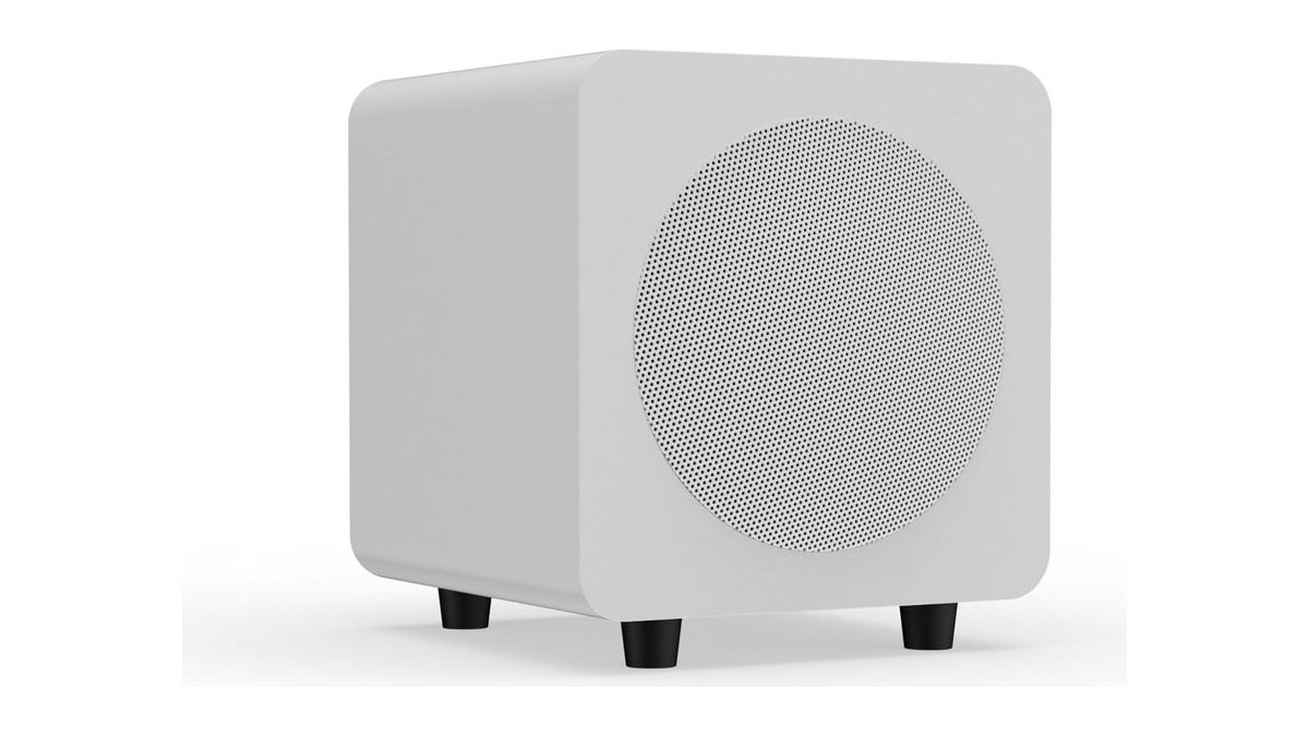 Kanto SUB6 Sealed Powered Subwoofer with 6” Woofer (Matte White & White Grille)