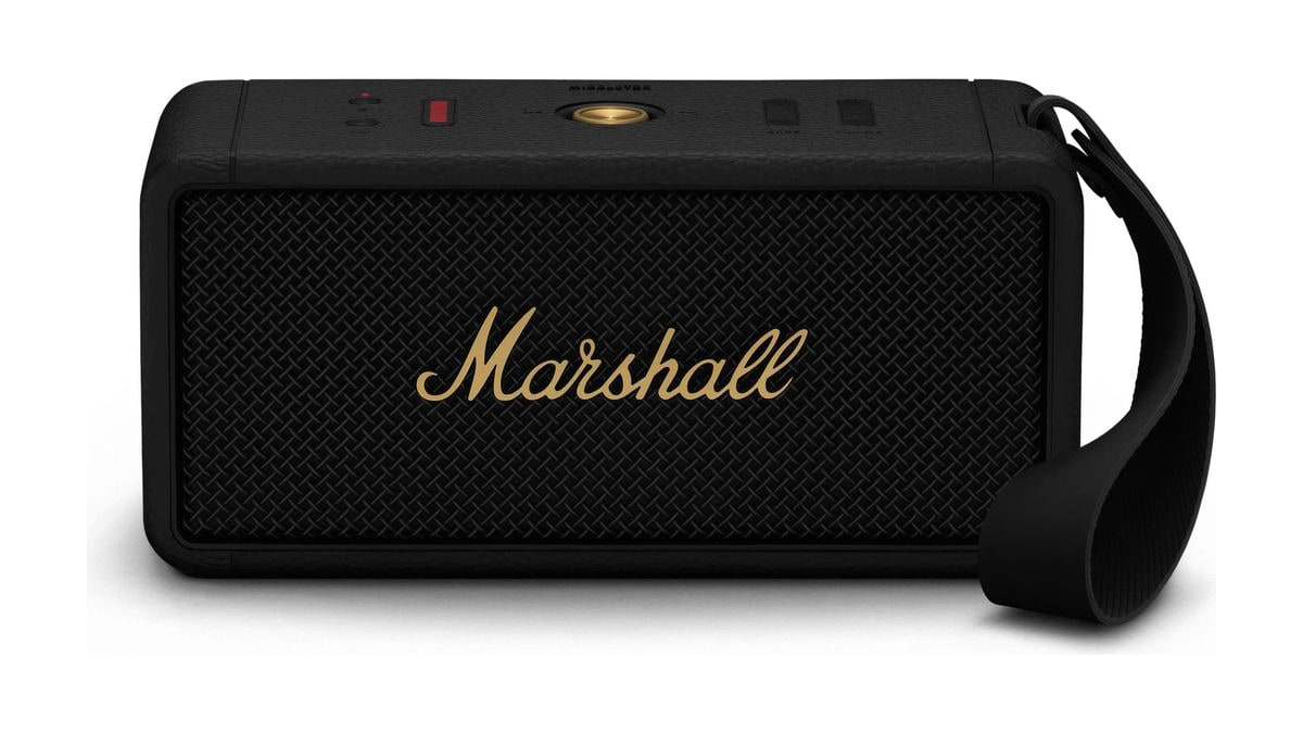 Marshall Middleton Portable Bluetooth Speaker - Rugged Waterproof/Dust-proof Design | Loud Stereo Sound, Deep Bass | Compact and Wireless for Travel a