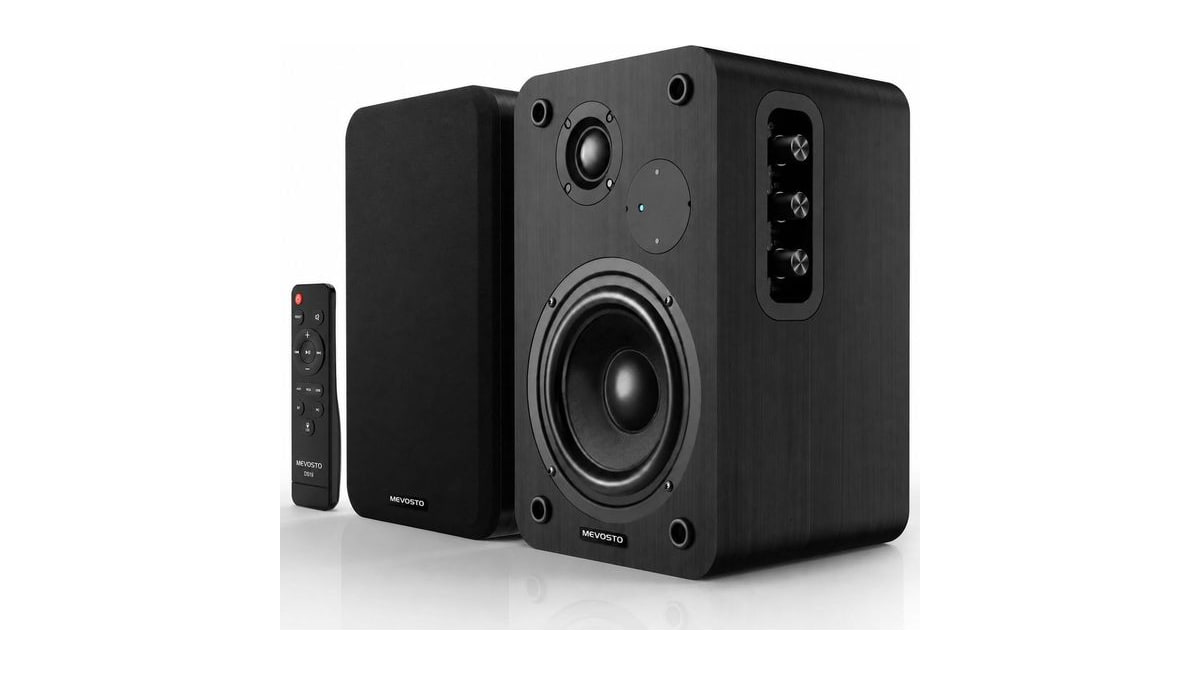 MEVOSTO Active Bookshelf Speakers Pair: 5-Inch Wired Stereo for PC and TV