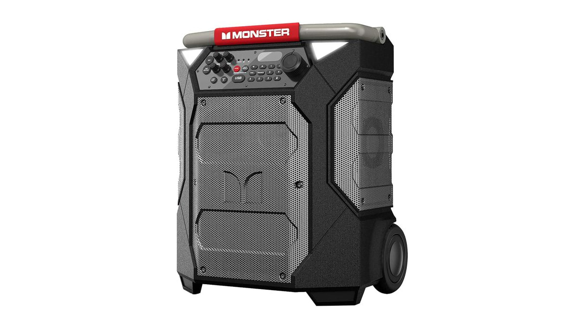 Monster Rockin’ Roller 270 Indoor/Outdoor Portable Bluetooth Speaker | up to 200W of 270 Degree Sound & up to 100 Hours of Playtime