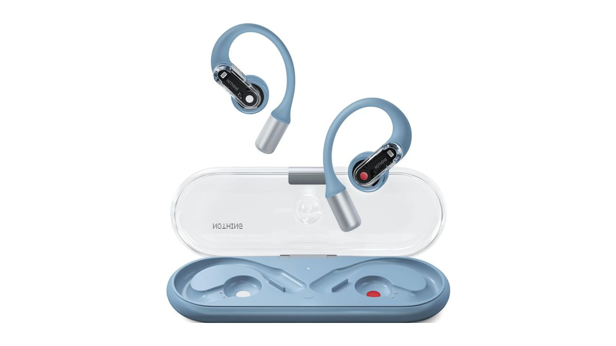 Nothing Ear (Open) Open Ear Headphones, Ultra-Light with Adjustable Earhooks, Multipoint Connection Bluetooth Earbuds, Clear Voice Technology for AI C