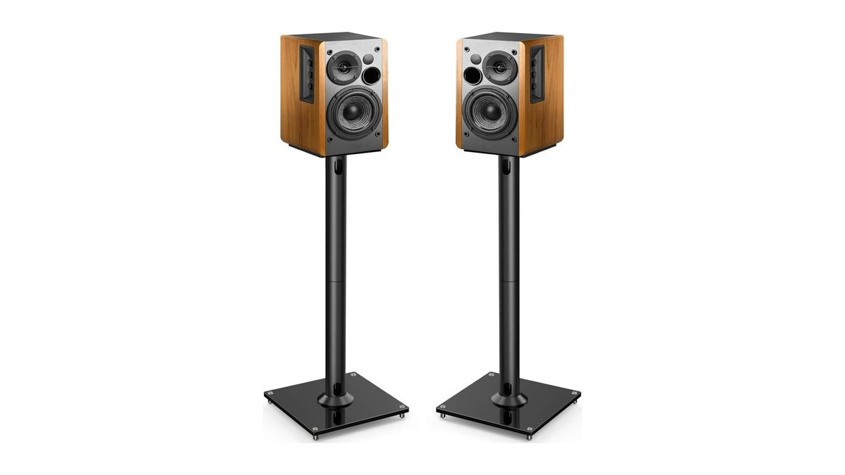 PERLESMITH Universal Floor Speaker Stands for Surround Sound up to 22 lbs