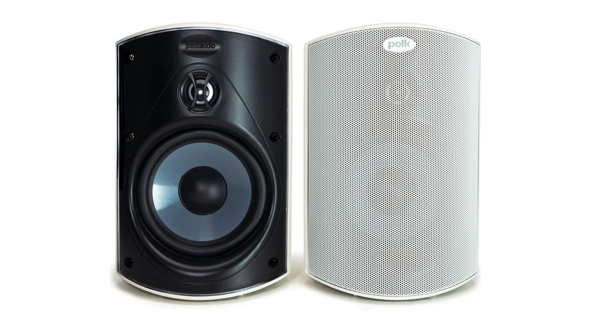 Polk Audio Atrium 4 Outdoor Speakers, Powerful Bass (Pair, White)