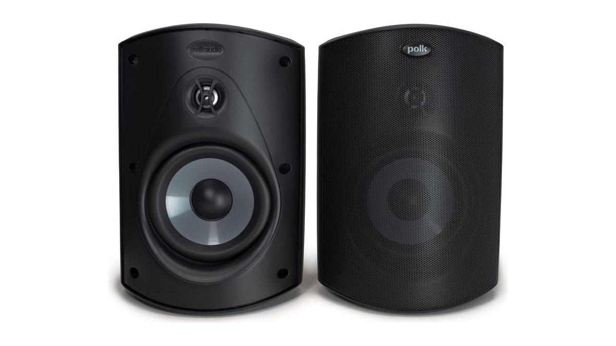 Polk Audio Atrium 6 All-Weather Outdoor Speakers, 100W Wired (Pair, Black)
