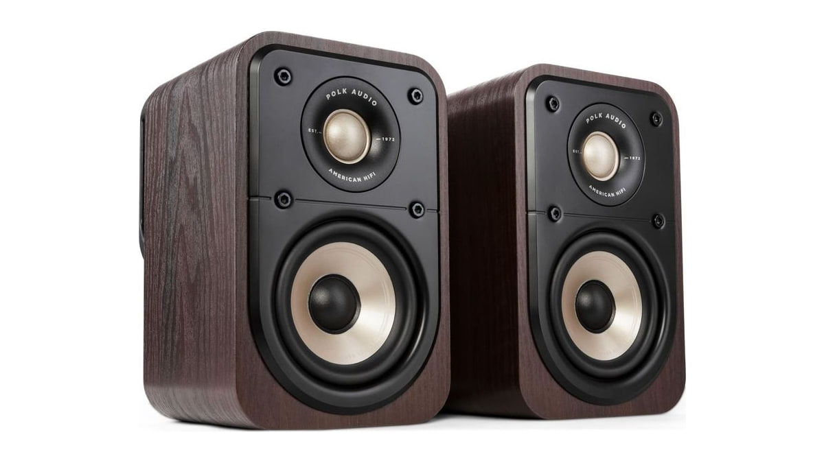 Polk Audio Signature Elite ES10 Surround Speakers Pair, Contemporary Walnut