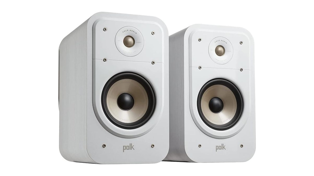 Polk Audio Signature Elite ES20 Bookshelf Speakers, Pair, Elegant White