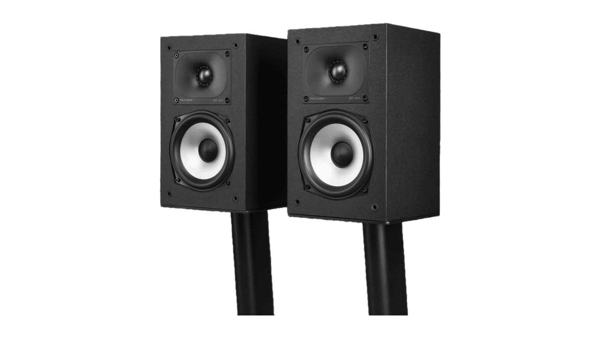 Polk Monitor XT15 Pair of Bookshelf or Surround Sound Speakers - Hi-Res Audio Certified, Dolby Atmos & DTS:X Compatible, 1" Terylene Tweeter & 5.25" D