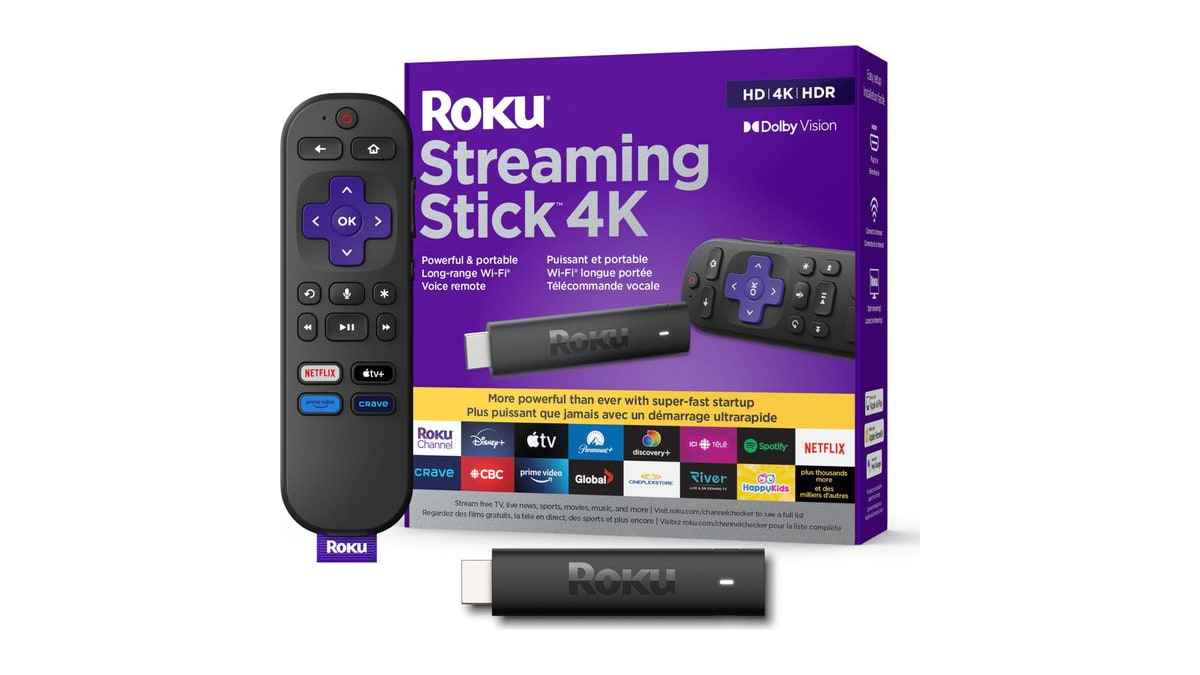 Roku Streaming Stick 4K 2022 (Official Manufacturer Product) | Streaming Device 4K/HDR/Dolby Vision with Voice Remote with TV Controls and Long-Range
