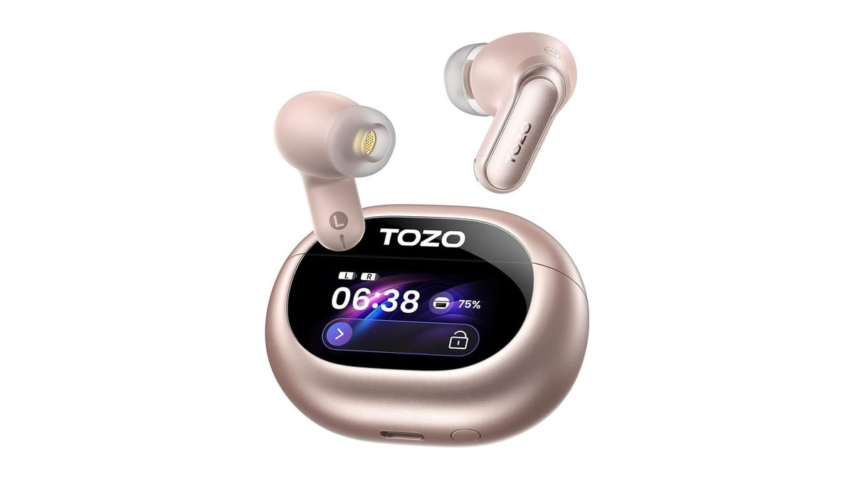 TOZO NC20 Pro Active Noise Cancelling Wireless Earbuds, Smart LCD Screen