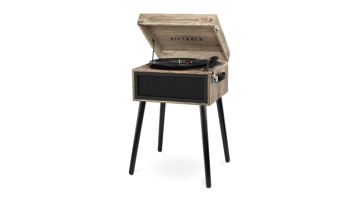 Victrola Liberty - Bluetooth Record Player - 5-in-1 Turntable with Vinyl Stream, FM Radio, USB Playback, Built-in Speakers, Use as Stand or Tabletop P
