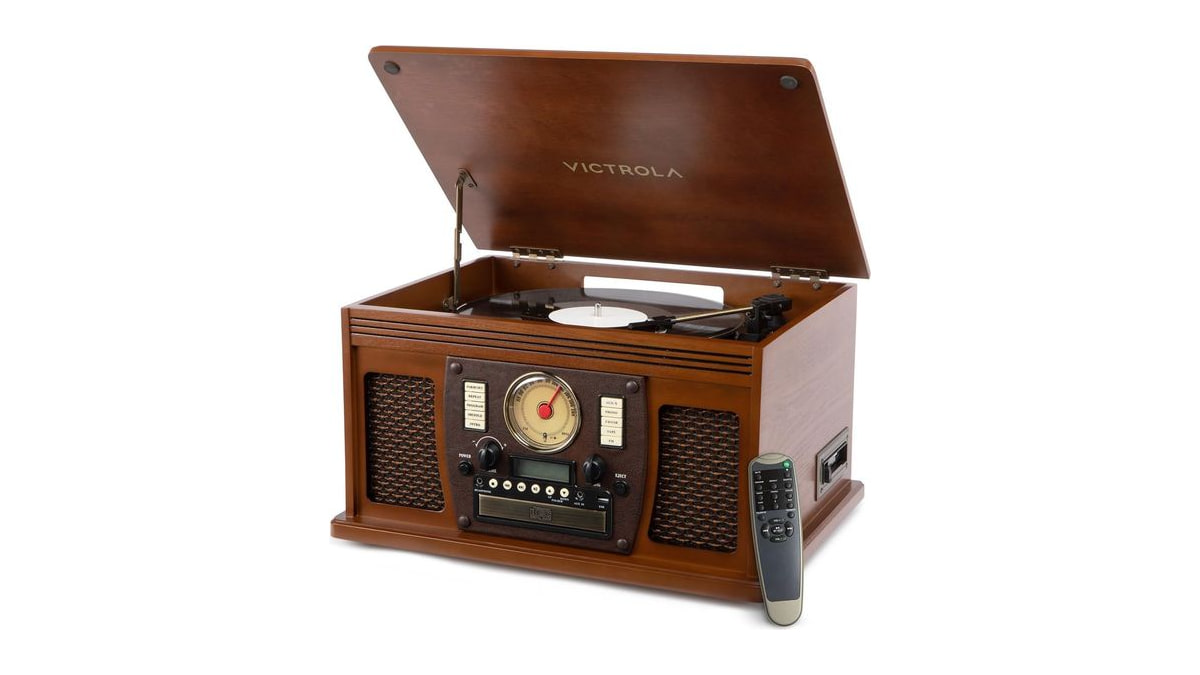 Victrola Navigator - 8-in-1 Bluetooth Record Player - Walnut