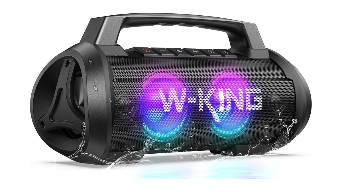 W-King Portable Bluetooth Speaker, 120W Peak Loud Bass Boombox Outdoor